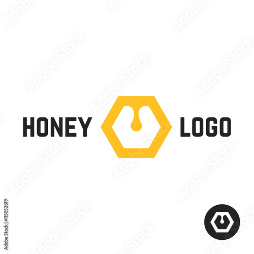 honey logo with abstract sign