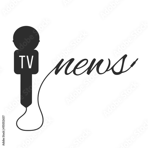 breaking news with black microphone
