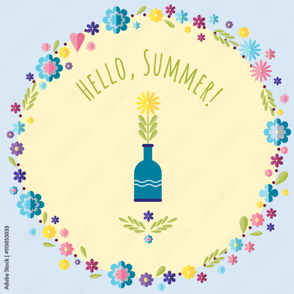 Greeting card in flat design Greeting card in flat design