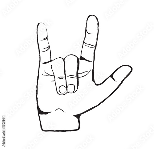 hands love sign vector