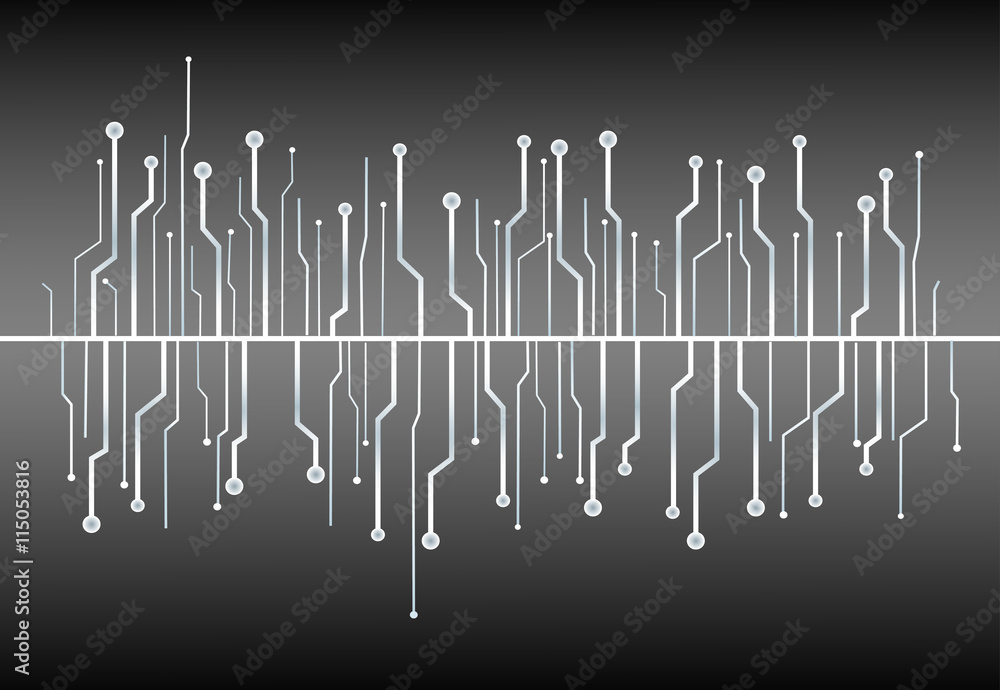 Obraz premium technology line symbol background vector