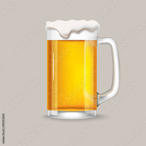 Glass of light beer