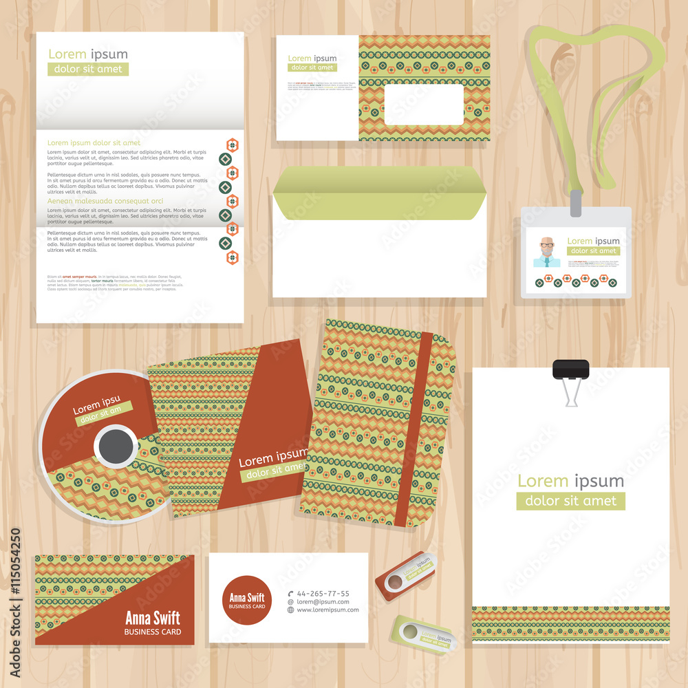 Obraz premium Corporate identity template design. Abstract Corporate brand Business identity design Template Layout. Vector company style brand design layout.