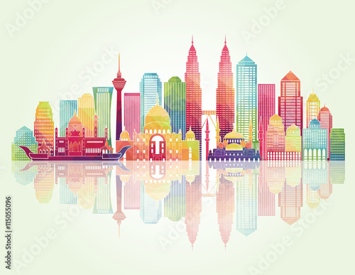 Kuala Lumpur detailed silhouette. Vector illustration