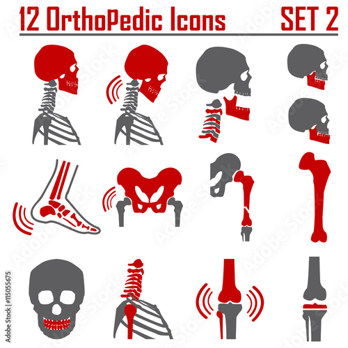  Orthopedic and spine symbol Set - vector illustration eps 10 mo