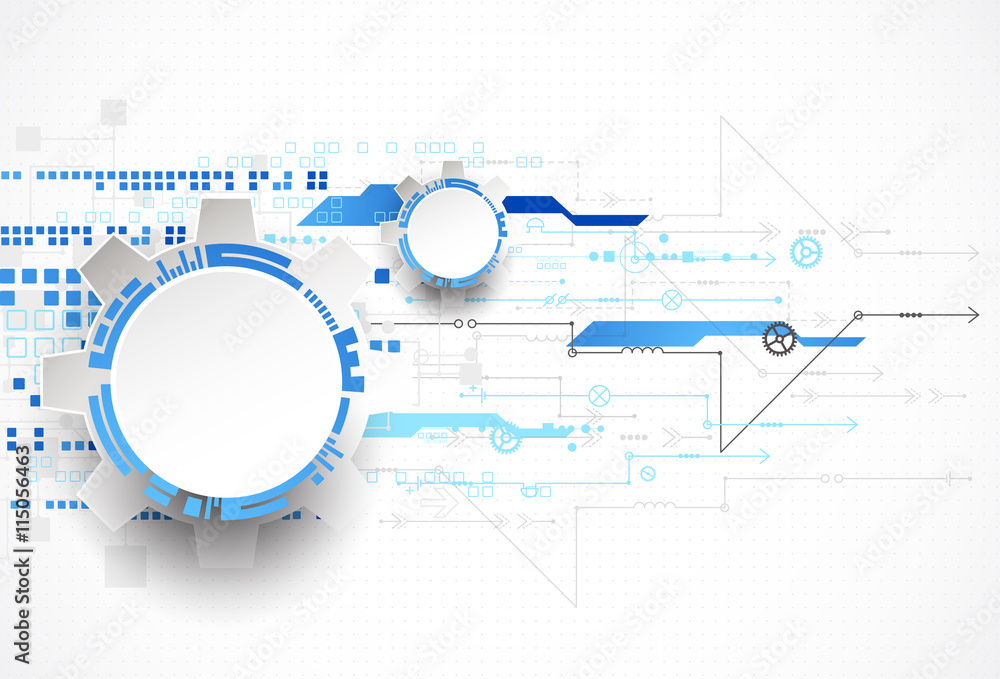 Abstract technological background with various elements. Abstract technological background with various elements.