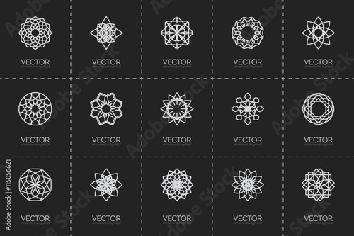 Vector geometric symbols photo