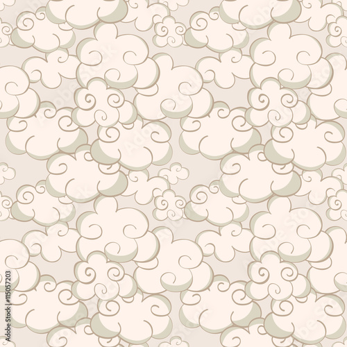 Cartoon Oriental seamless pattern