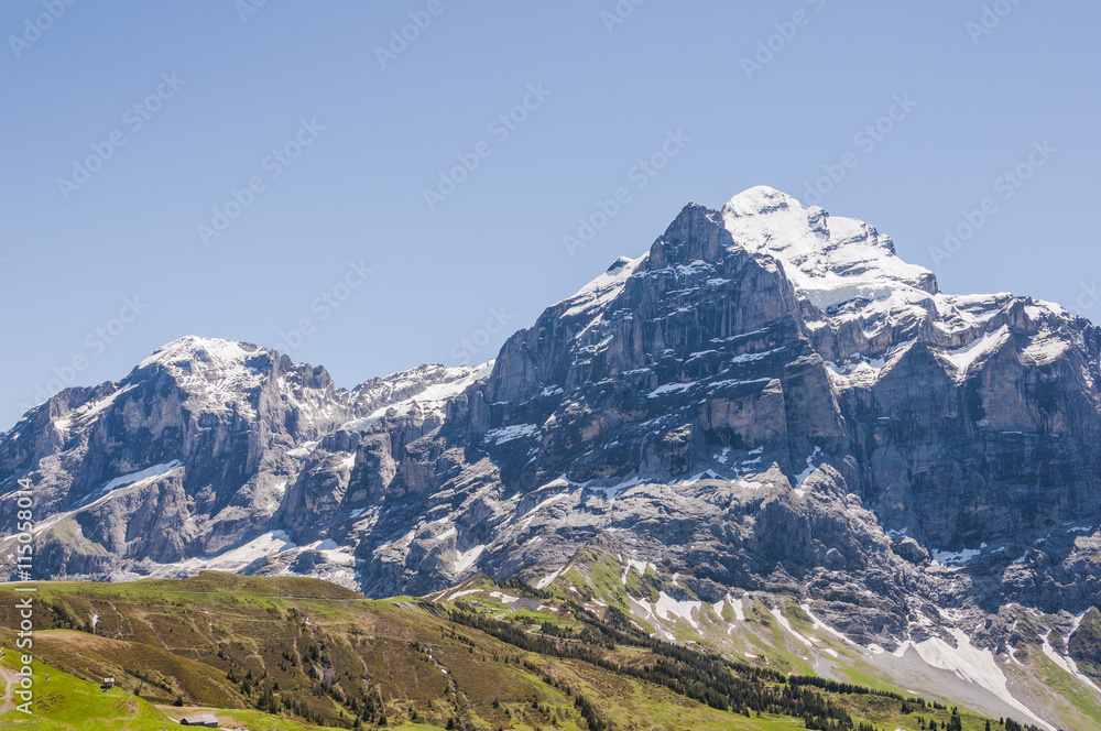 Grindelwald, Berner Oberland, Wetterhorn, Engelhörner, Grosse Scheidegg, Wanderweg, Bergstrasse, Rosenlaui, Schlucht, Wanderferien, Schweizer Berge, Sommer, Schweiz