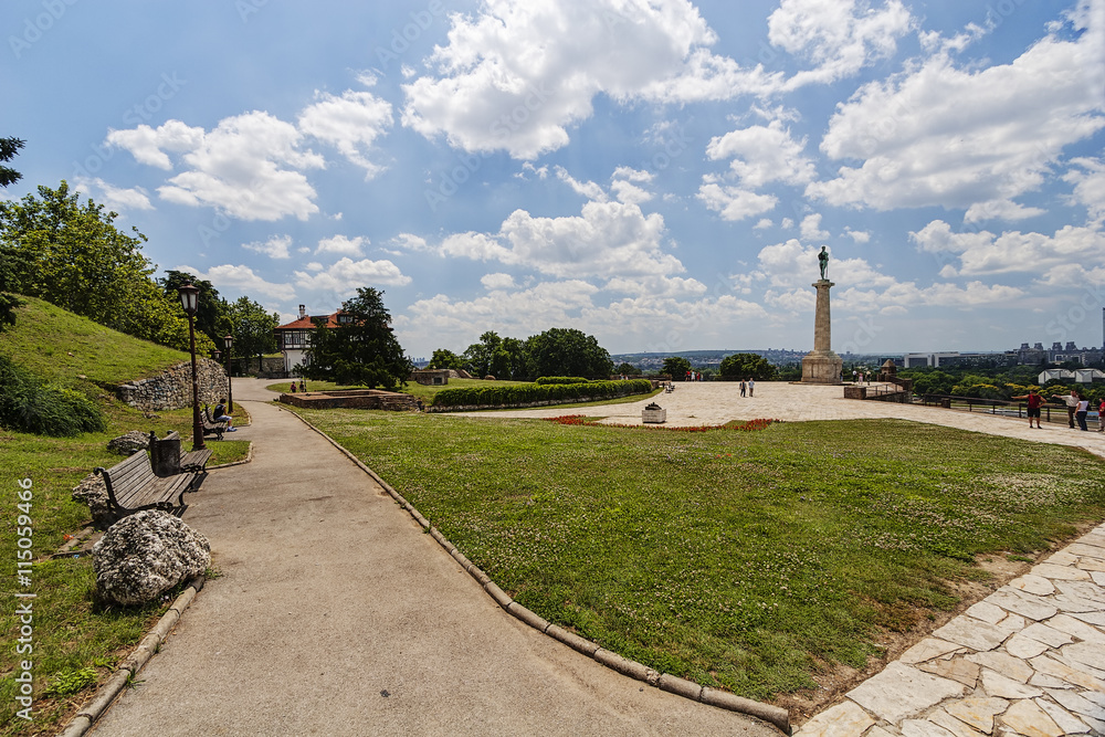 Belgrade fortress and victor monument