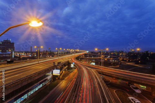 Panorama view on Belgrade roads