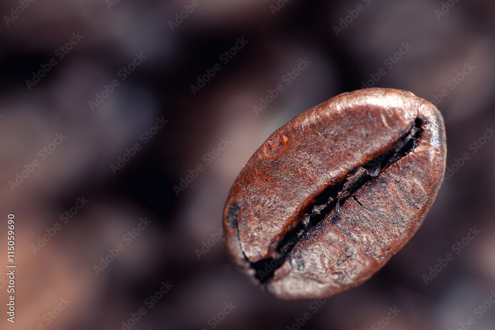 Coffee bean on coffee beans background Coffee bean on coffee beans background