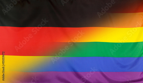 Rainbow Flag merged with Flag of Germany