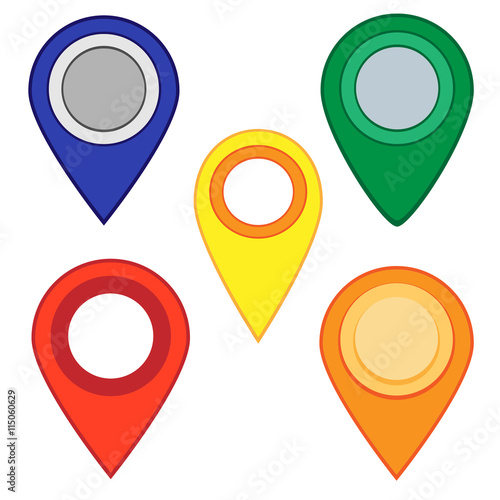 Free Download Map pins (map markers) set - GFXLoad