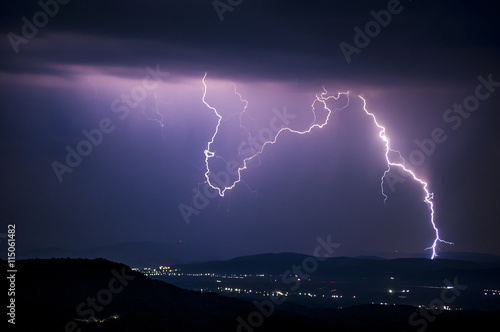 lightning at night during storm