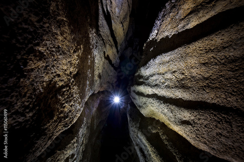 light in dark cave
