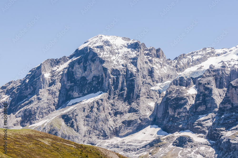 Grindelwald, Berner Oberland, Alpen, Engelhörner, Grosse Scheidegg, Wanderweg, Höhenweg, Schweizer Berge, Sommer, Schweiz