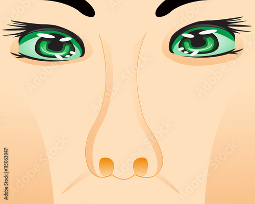 Person with eye and nose