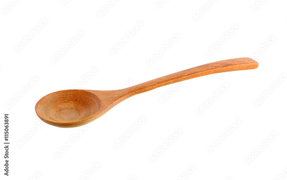Wooden spoons on white background Wooden spoons on white background
