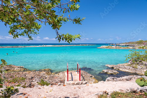 Photography Playa Caletta, natural pool near Playa Giron, Bay o pigs, Cuba