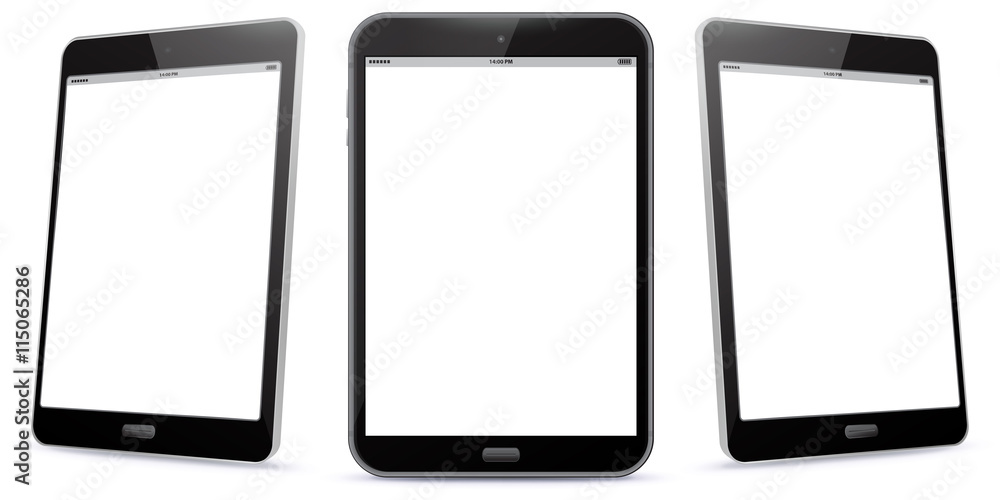 Black Tablet Computer Vector Illustration.
Black Tablet Computer Vector Illustration.