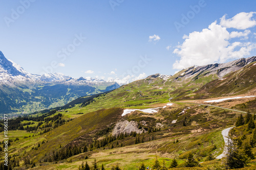 Grindelwald, Berner Oberland, First, Wanderweg, Höhenweg, Alpen, Grosse Scheidegg, Männlichen, Kleine Scheidegg, Lauberhorn, Sommer, Schweiz