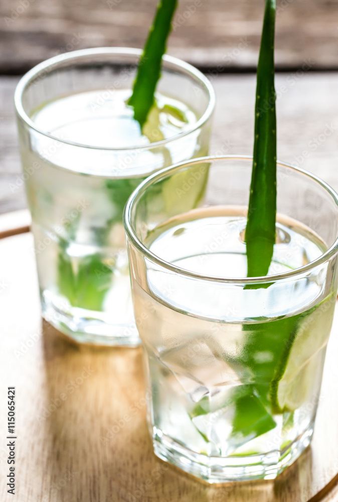 Cocktails of Aloe Vera and coconut juice Cocktails of Aloe Vera and coconut juice