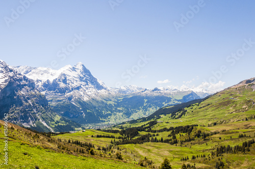 Grindelwald  Alpen  Berner Oberland  Eiger  Eigernordwand  Kleine Scheidegg  M  nnlichen  Lauberhorn  Wanderweg  First  Waldspitz  Schreckfeld  Sommer  Schweiz