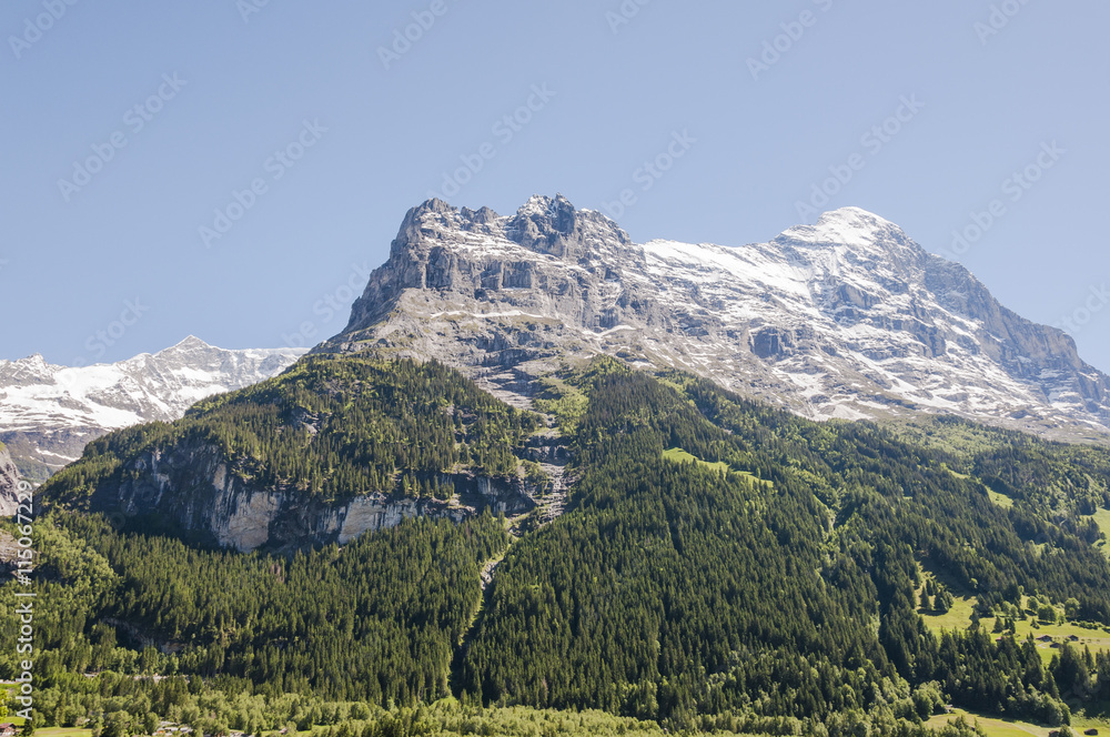 Grindelwald, Dorf, Bergdorf, Eiger, Eigernordwand, Berner Oberland, Alpen, Schweizer Berge, Wanderweg, Wanderferien, Sommer, Schweiz