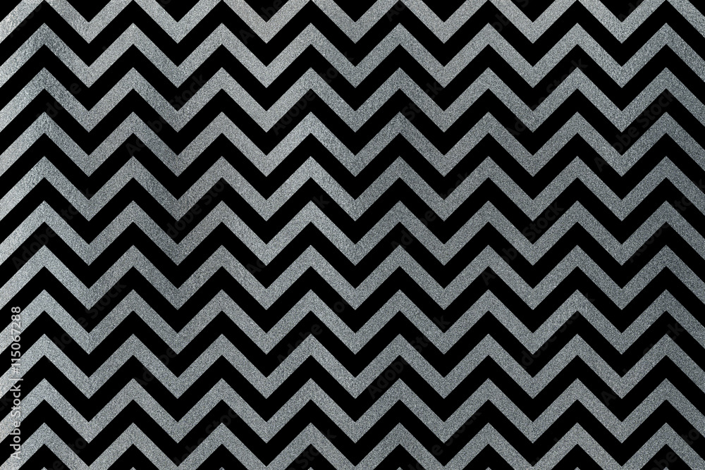 Silver stripes on black background, chevron. Silver stripes on black background, chevron.