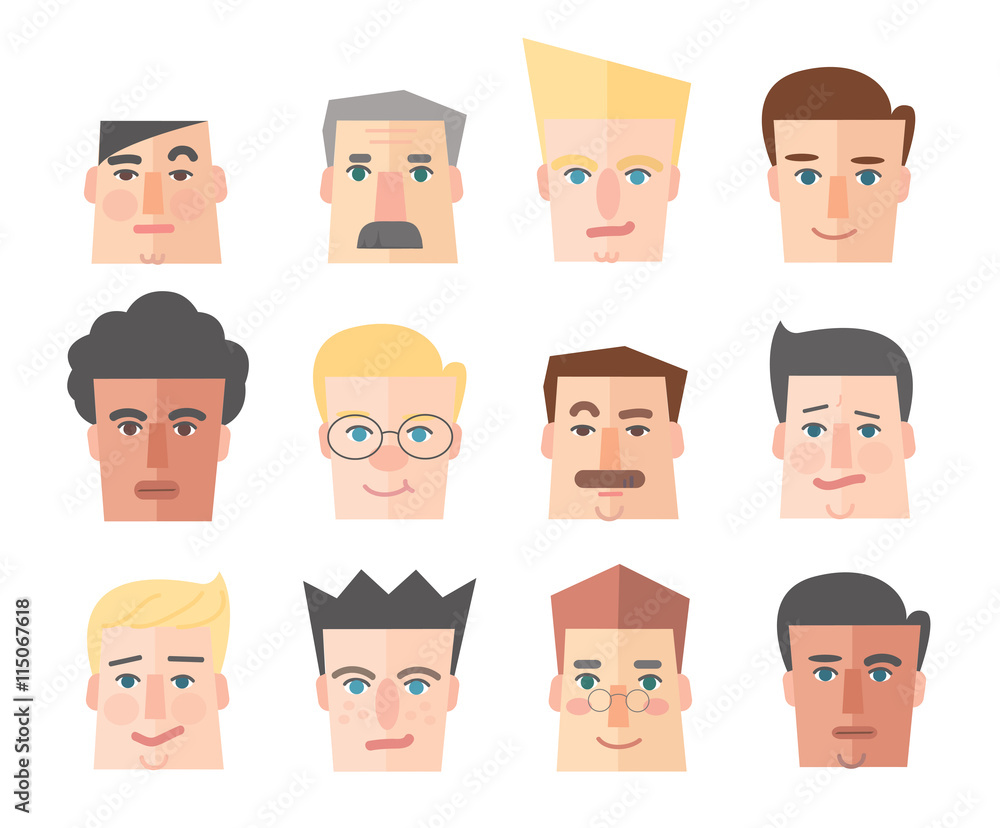 people icon , man portrait icon cartoon illustration vector people icon , man portrait icon cartoon illustration vector