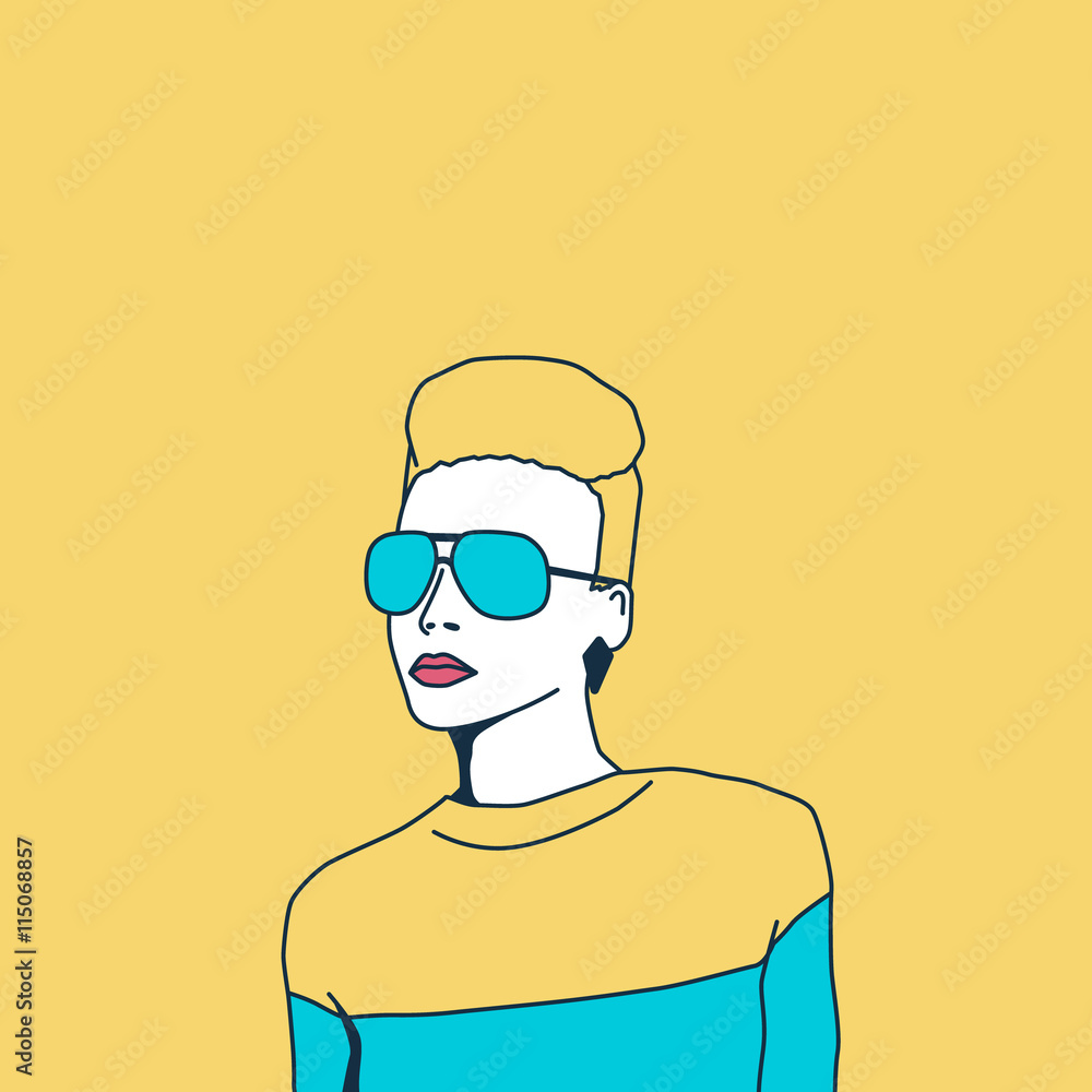 Vintage Blonde. Style Pop Art fashion.