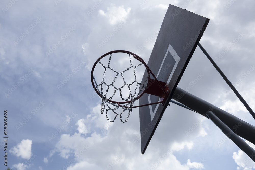 basketball court ring board against the sky Stock Photo Adobe Stock