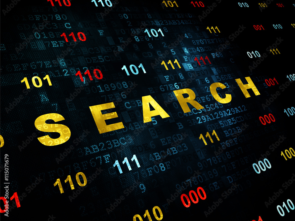 Web design concept: Search on Digital background Web design concept: Search on Digital background