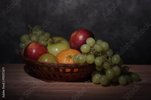 Fruits in the basket.