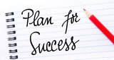 Plan For Success written on notebook page