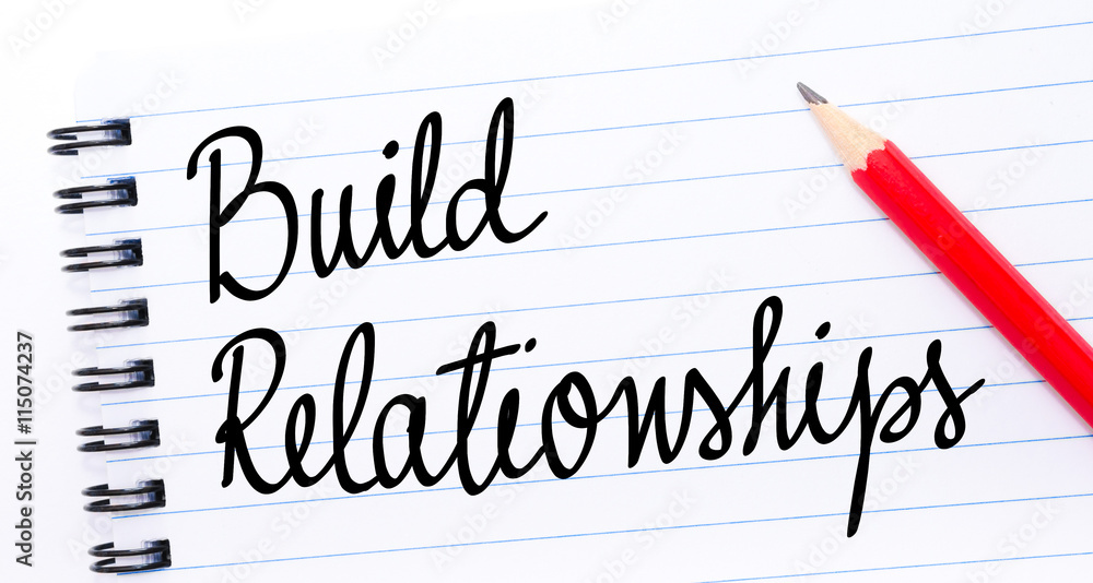 Build Relationships written on notebook page