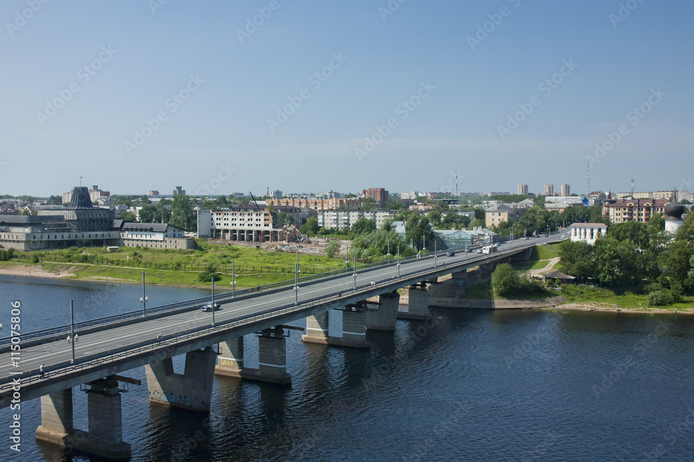 Obraz premium Velikaya River in Pskov, Russia