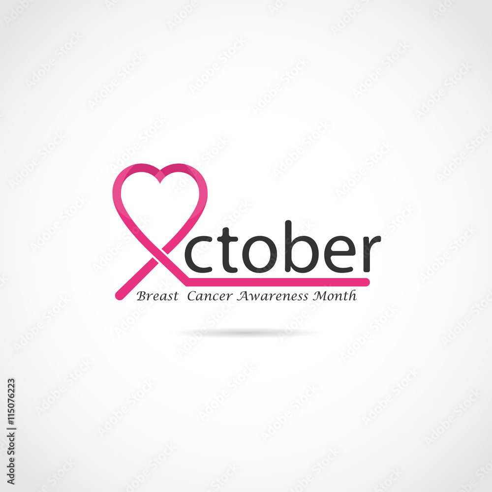 Breast cancer awareness logo design. Breast cancer awareness