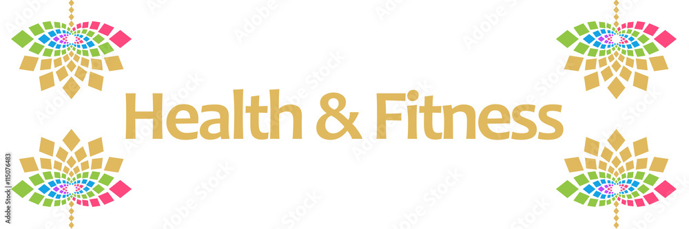 Health And Fitness Colorful Floral Horizontal 