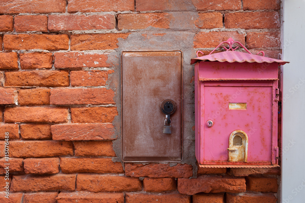 detail from an old mailbox in Burano island, Venice detail from an old mailbox in Burano island, Venice