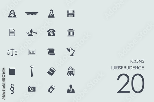 Set of jurisprudence icons