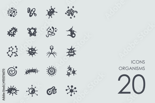 Set of organisms icons