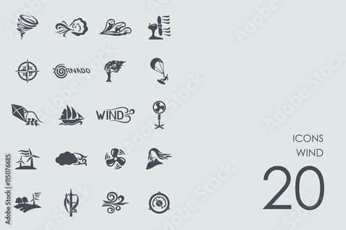 Set of wind icons