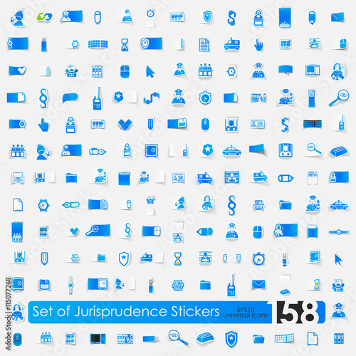 Set of jurisprudence stickers