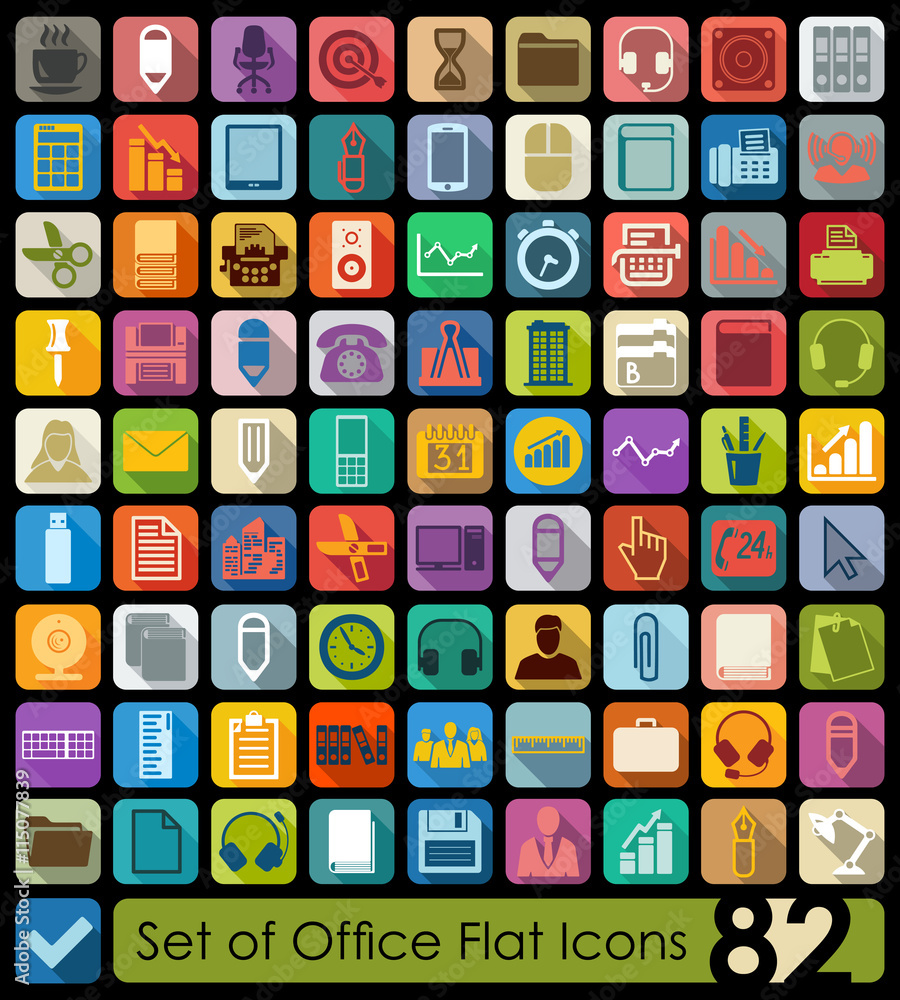 Set of office icons Set of office icons