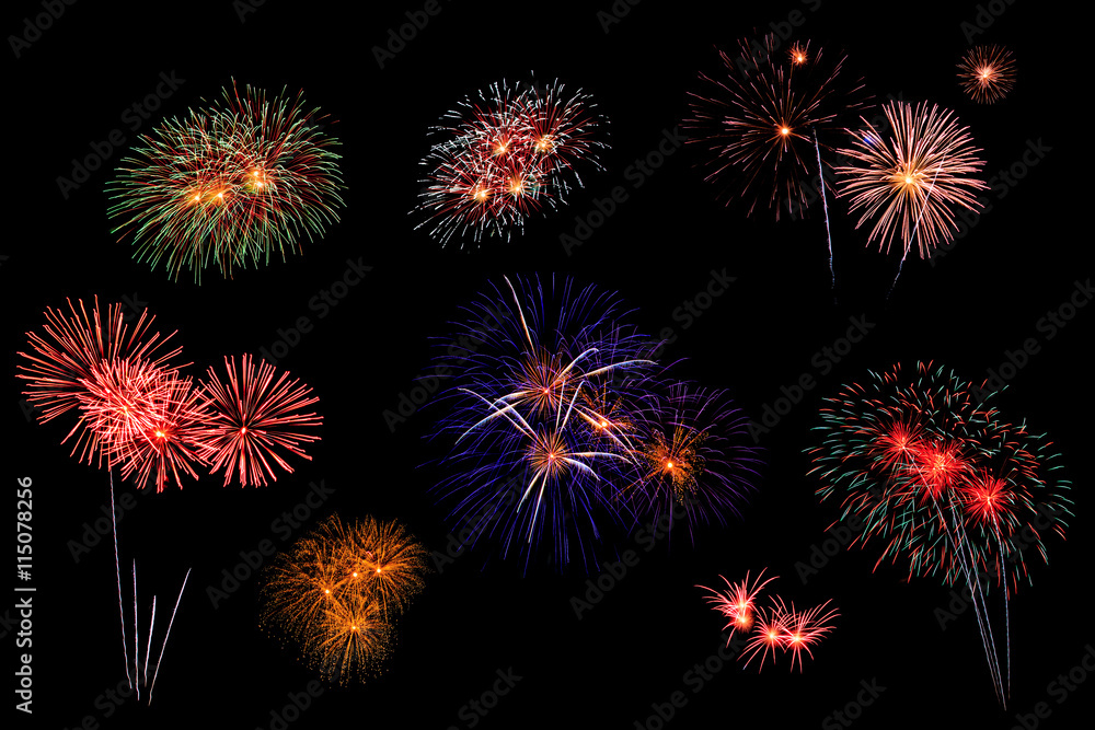 abstract Fireworks light up the dark sky abstract Fireworks light up the dark sky