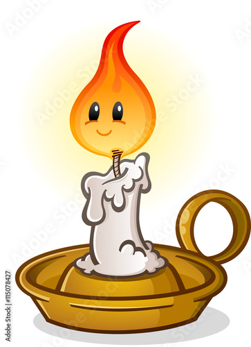 Candle Stick Antique Cartoon Character