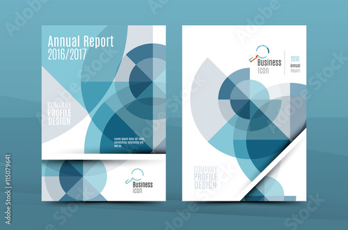 Geometric mosaic design, a4 size business corporate correspondence letter cover