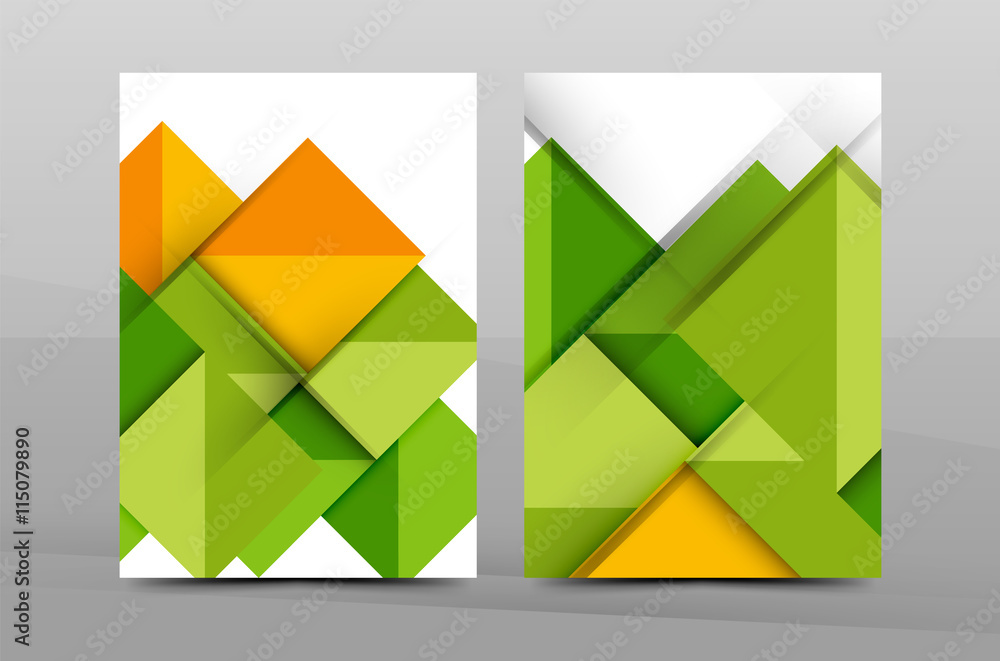 Squares and triangles annual report cover template Squares and triangles annual report cover template